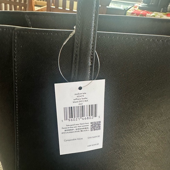 Kate Spade Cherry Red and Midnight Black Tote Set - Picture 4 of 5